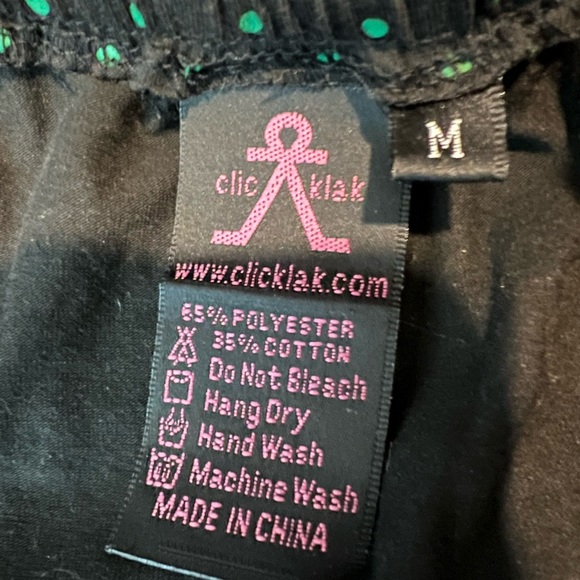 Camisole tank top black with green polka dots lace detail punk goth alt - Picture 3 of 3